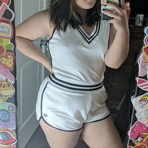 White Champion Romper